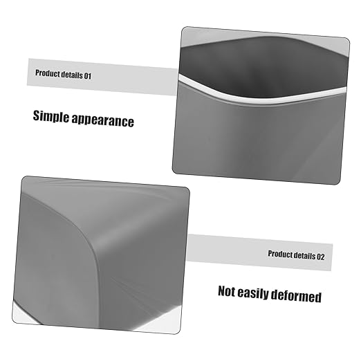 HOMSFOU Slim Garbage Bin Wastebasket Trash Can for Bathroom Kitchen Desktop Plastic Waste Container