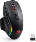 Redragon M925 PRO Wireless Gaming Mouse, 26,000 Max DPI Optical RGB Mice with 10 Programmable Buttons, Hyper-Fast Scroll, Software Supports DIY Keybinds & DPI, Black