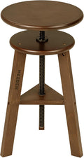 MEEDEN Walnut Drafting Stool with Solid Beech Wood, Height Adjustable Artist Studio Stool, Bar Stool, Office & Kitchen Stool, Perfect for Studio, Home Use, Bars