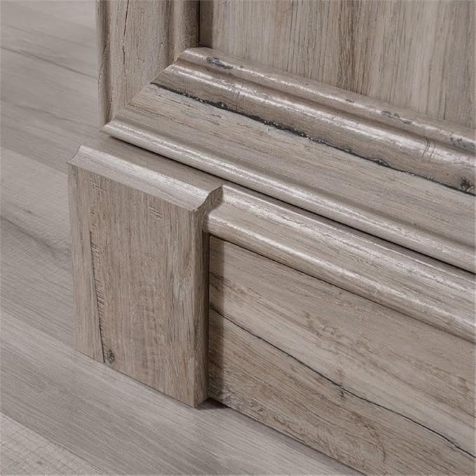 Pemberly Row Set of 2 Wood 3-Shelf Bookcase & Lateral File Cabinet in Split Oak