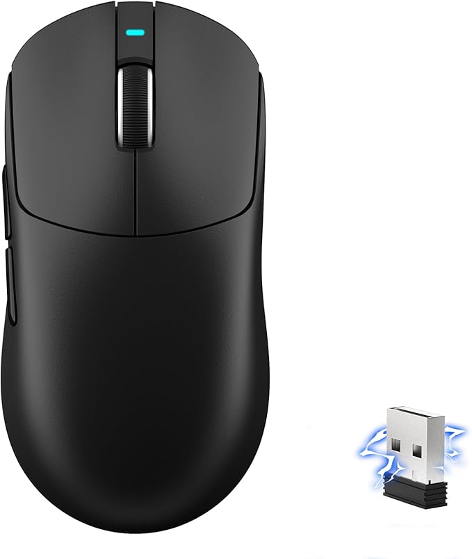 MAMBASNAKE×Attack Shark X8 Plus Wireless Gaming Mouse,Tri-Mode Connection,40000 DPI Ultra Lightweight,PAW3395PRO Sensor,150h Battery Life,5 programmable Buttons for Windows/Mac/Linux/XP-Black