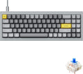 Keychron Q7 70% Layout Hot-Swappable RGB Wired Custom Mechanical Keyboard Compatible with Mac Windows Linux, QMK/VIA Programmable Macro Gateron G Pro Blue Switch Double Gasket Kit Full Aluminum-Grey