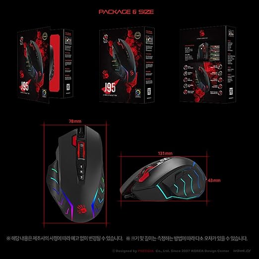 Sky Digital Bloody J95 Gaming Mouse, USB Wired