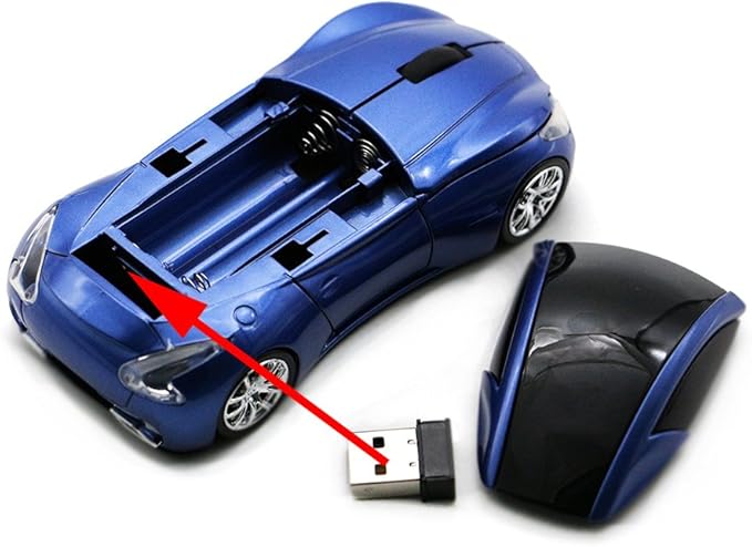 MGbeauty Car Mouse Wireless Mouse with USB Receiver Computer Mice Gaming Mouse for Laptop Windows Mac Black