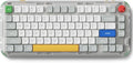 nuphy Kick75 Low Profile Keyboard with Volume Knob,75% Hot Swappable Custom Wireless Mechanical Keyboard,80 Keys RGB Backlit with PBT Keycaps,BT/2.4G/USB-C (Brown Nano Switch)