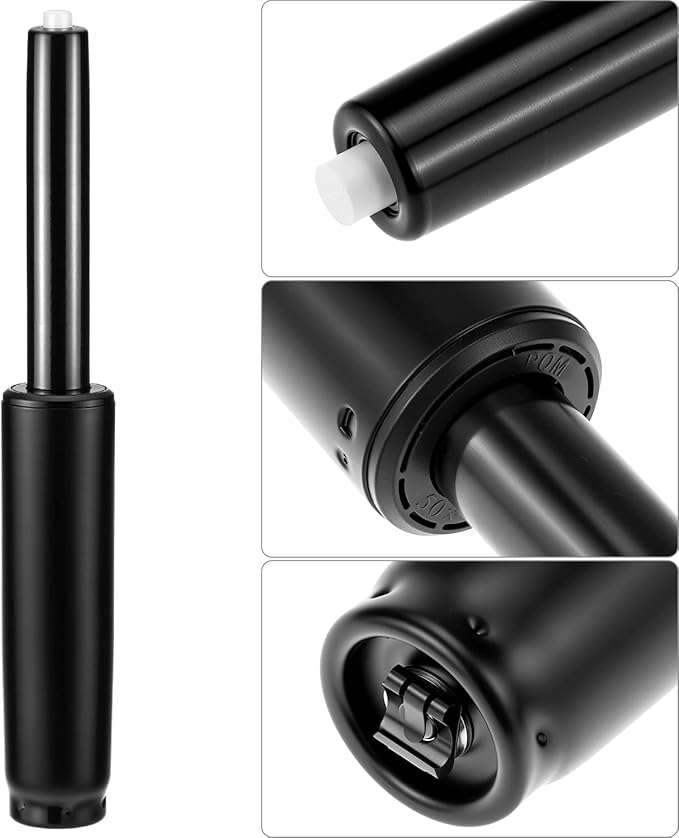QWORK Gas Lift Cylinder Replacement for Drafting Chairs & Bar Stools, 4'' Stroke, 1000 lbs Capacity, Class 4 (Black)