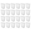 Sterilite 5.5 Gallon Rectangular Wastebasket Easy to Clean Open Top Durable Home Kitchen Trash Bin, Fits 8 Gallon Liner, 24 Pack, White