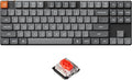 Keychron K1 Max Ultra-Slim QMK/VIA Bluetooth Wireless/USB Wired Custom Mechanical Keyboard, 2.4 GHz Hot Swappable TKL Layout RGB Backlight Ergonomic Keyboard with Low-Profile Gateron Red Switch