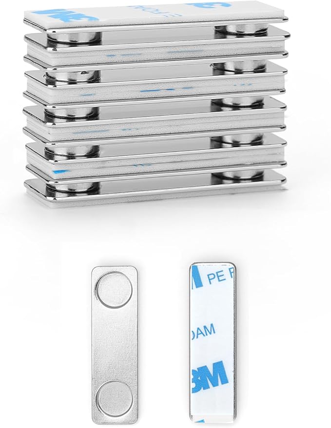 6-Pairs Magnetic Picture Hanging Strips, Magnetic Fixator Removable and Damage Free, Adhesive Strips for Frame Hanging and Home Decorations