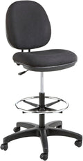 Alera Interval Series Swivel Task Stool, 100% Acrylic, Black