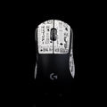 Grip Tape for logitech G Pro X Superlight 2 DEX (GPW4) - Anti-Slip,Enhanced Control, Sweat Resistance,Improves FPS Gaming Grip & Mouse Protection [Pre-Cut] EVA White Black 0.5mm