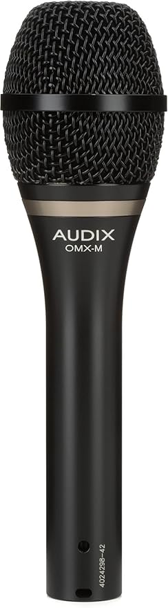 AUDIX OMX-M Dynamic Supercardioid Vocal Microphone -Black - Ideal for Professional Close-Mic Singers and Stage Performances