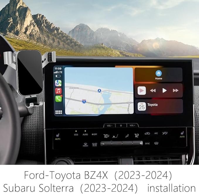 Car Phone Holder for Toyota bZ4X 2023 2024 2025 and Subaru Solterra 2023 2024 2025 Auto Interior Accessories Best Cell Phones Mount Cellphone Mobile Cradle Charging Navigation Screen Stand