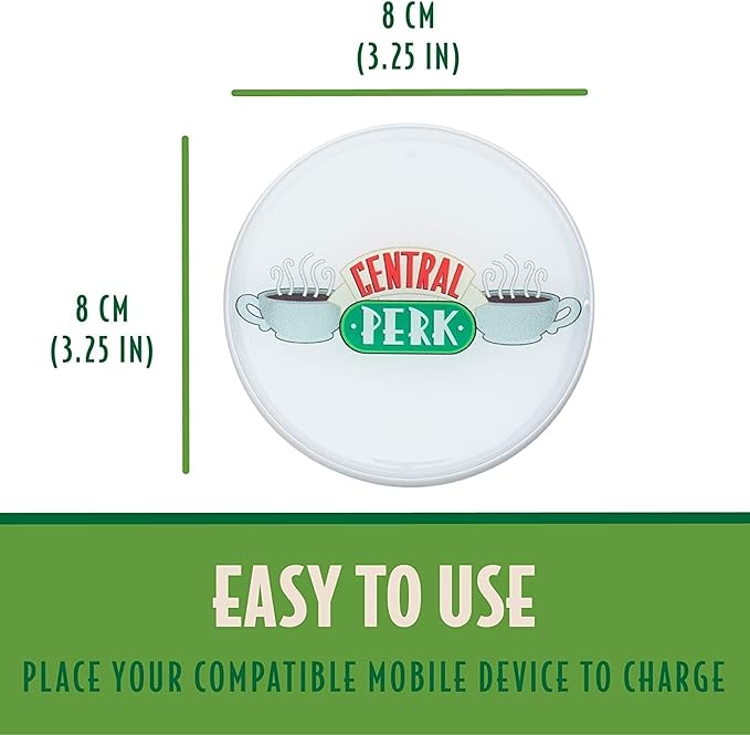 Friends Central Perk Wireless Charger, Central Perk Lanyard & ID/Document Holder Great Value Gift Set…
