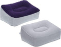 PATIKIL Travel Foot Rest Pillow, 2 Pack Inflatable Foot Rest Cushion Travel Flight Leg Rest Pillow for Airplane Train Office Home, 2 Colors