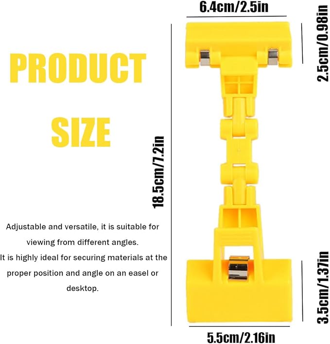 5pcs Sign Clips Clip Holder Sign Holder Clip Paper Holder for Table Top Clip On Sign for Paper Holder Computer Monitor Handy Artist Supplies Holder(5pcs Yellow)