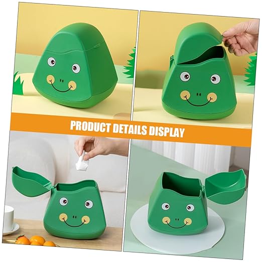 PRETYZOOM Mini Desktop Trash Can Lid Cute Wastebasket for Home Office and Car Compact and Easy to Clean Rubbish Bin for Tidy Workspaces