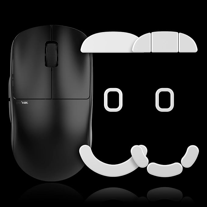 Pulsar Gaming Gears - PTFE Mouse Feet for X2 & X2 Mini Wireless Mice Premium Skate - White, Set (0.6mm Thin + Cut Type)