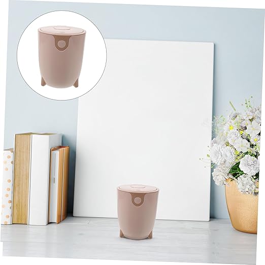 Zerodeko Bedroom Wastebasket Small Kitchen Trash Can Lid Desk Trash Can Mini Garbage Bin