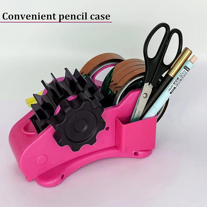 SHDSL Heat Tape Dispenser Sublimation - Multiple Roll Cut Heat Tape Dispenser 1" and 3" Core Double Reel Cores Sublimation for Heat Transfer Tape, Semi-Automatic Tape Dispenser with Compartment Slots