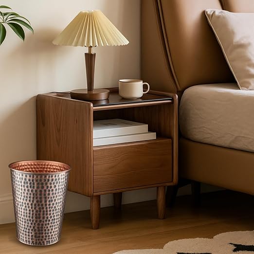 Monarch Abode Hand Hammered Metal Desk Wastebasket – Antique Copper