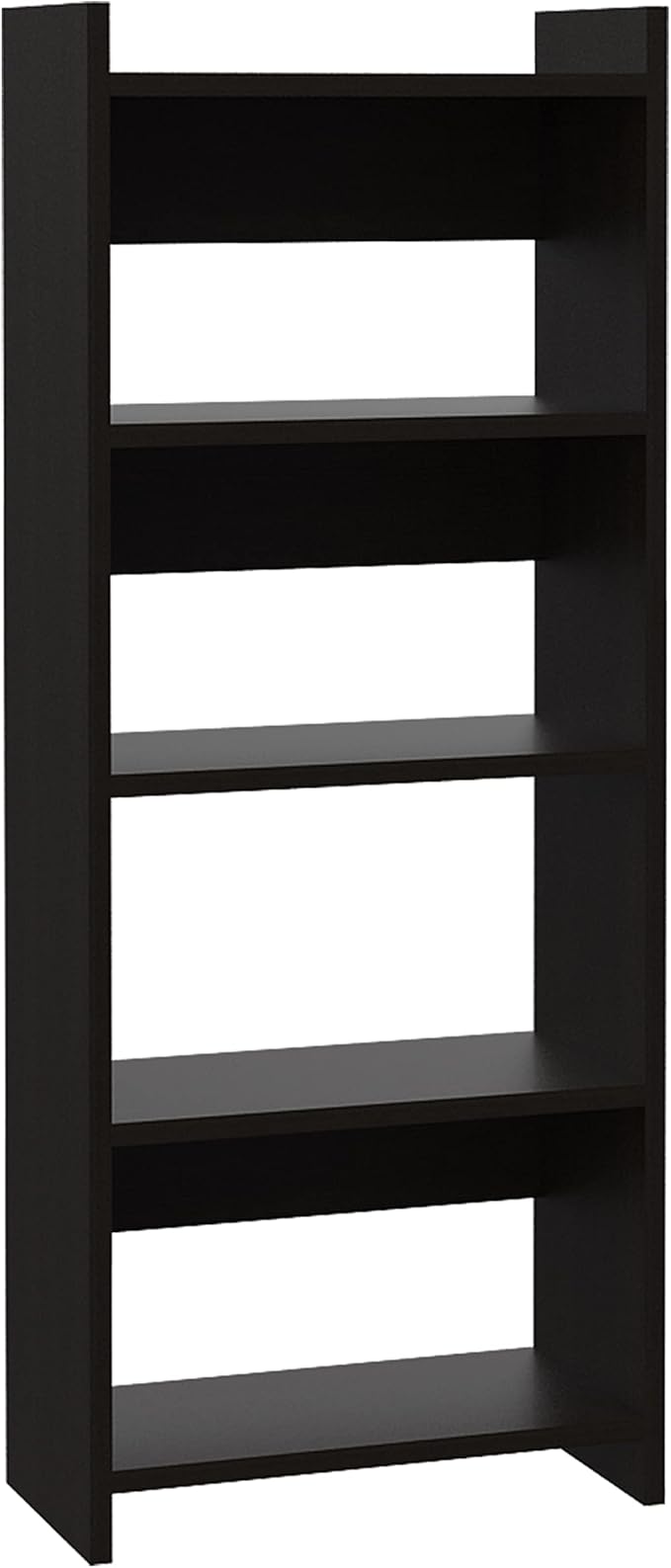 Treia Home Office Set with Computer Desk and Free-Standing Bookcase, Black