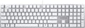 Cherry KC 200 MX, Wired Mechanical Office Keyboard, Modern Design with Elegant Aluminum Surface, USB-A Connection, MX2A Brown Switches, White/Silver