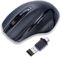 USB C Wireless Mouse, Large Size Ergonomic, Rechargeable Gaming and Office Mouse with 4 Level DPI Settings, 6 Buttons, for MacBook Pro, iPad Pro and Laptop Port,