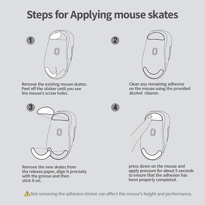 PTFE Mouse Skates for Logitech G PRO X Superlight 2 / G PRO X Superlight 2 SE/G PRO X2 Superstrike, Ultra-Smooth Rounded Edge Gaming Mouse Feet Replacement, White with Cleaning Tools（Black）