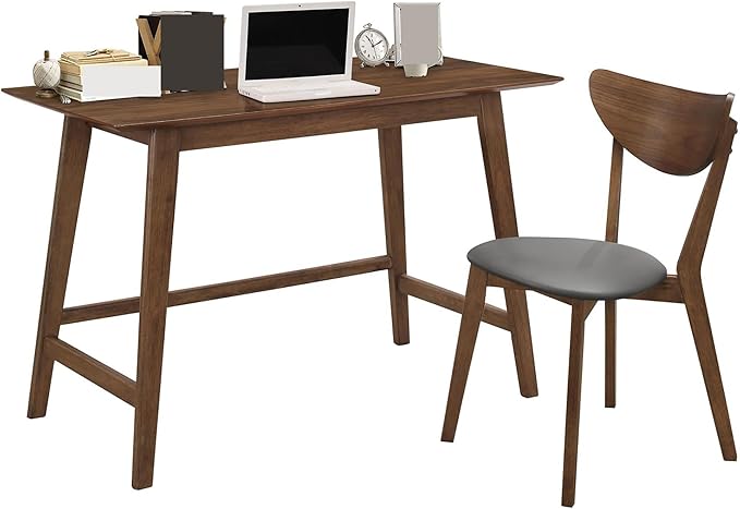 Walnut 2-Piece Writing Desk Set