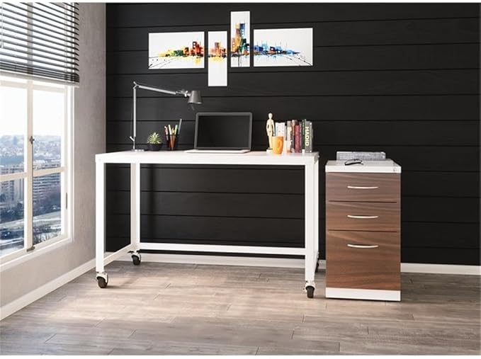 Home Square 2-Piece Set with Mobile Desk & 3 Drawer File Cabinet