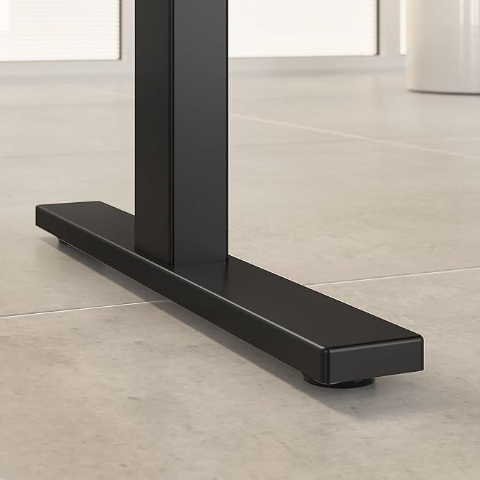 Move 60 Series by Bush Business Furniture 60W x 30D Height Adjustable Standing Desk with Storage in Storm Gray with Black Base