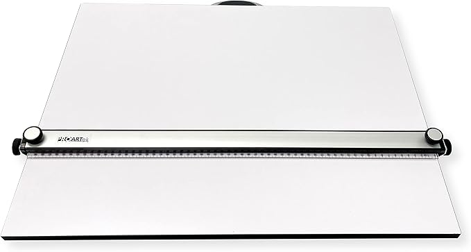 Proartek PK00016 Model PXB26 Portable Drafting Drawing Board 20” x 26”; PXB Series; Adjustable Aluminum Parallel Straightedge; Carry Handle; Architecture Tool for Students and Professionals