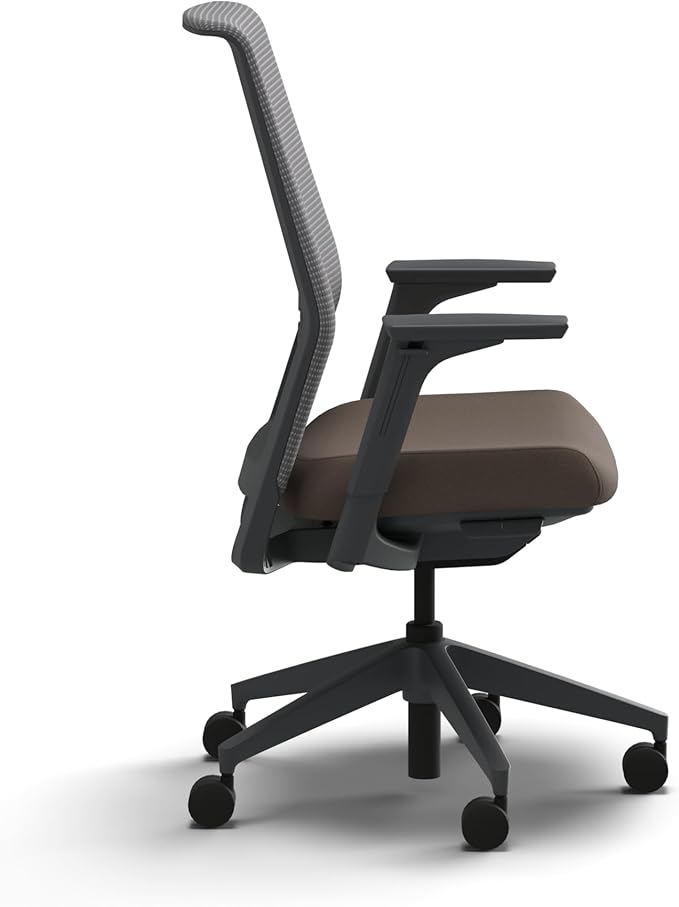 HON Cipher Mesh Office Chair, Standard Cylinder, Height Adjustable Arms, Office Chair with Lumbar Support, Titanium Mesh, Charcoal Frame, Bark