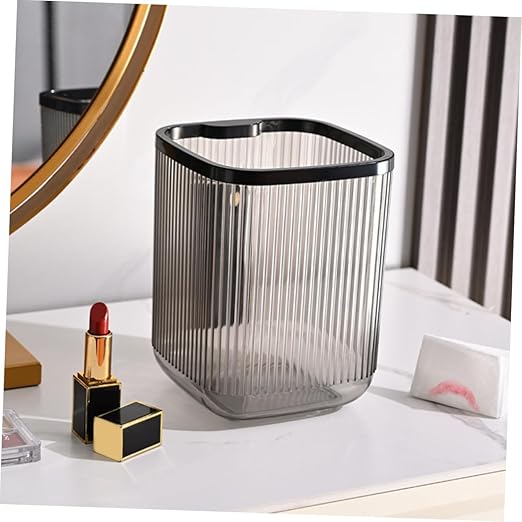 Slim Desktop Trash Can Phone Holder Small Waste Basket for Room Office Kitchen Bathroom Garbage Container