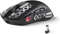 ATTACK SHARK × MAMBASNAKE M4 Wireless Gaming Mouse, 24000 Adjustable DPI PAW3311 Optical Sensor, Programmed Buttons, 52g Lightweight Ergonomic Computer Mice 2.4G/BT/USB-C for PC/Mac-Black&Griptape