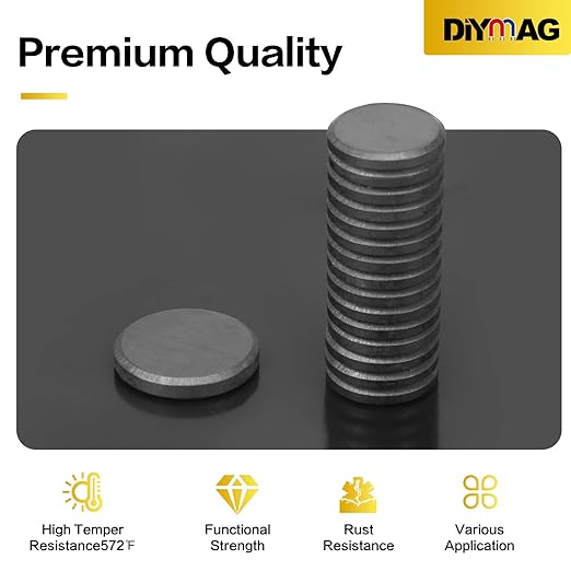 DIYMAG Strong Magnetic Adhesive Dots 200Pcs 0.7x0.12Inch Fridge Refrigerator Magnets for Crafts Magnetic Small Black Button Ceramic Circle Craft Round Heavy Duty Adhesive Whiteboard
