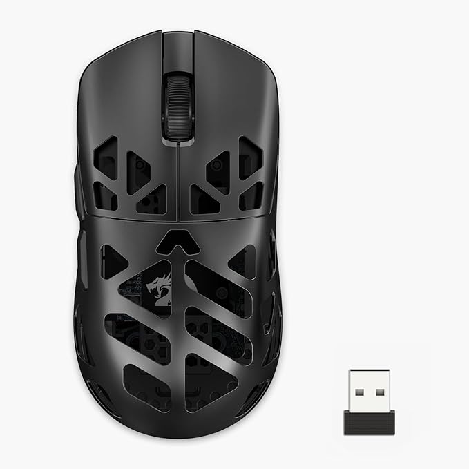 Redragon M997 Magnesium Alloy Wireless Gaming Mouse, Tri-Mode BT & 2.4GHz, Ultra Lightweight Ergonomic Mouse, 1000Hz, Rechargeable for PC Laptop, Starlight Black