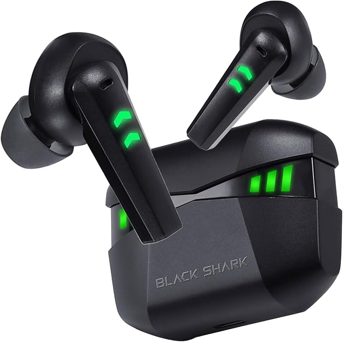 Black Shark Wireless Earbuds,Bluetooth Earphone Noise Cancelling with Dual-Modes, IPX5 Waterproof 26h Play Time Sport Bluetooth Headphones for iPhone/Android
