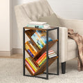 Small Bookcase - 5 Tier Tree Bookshelf with EVA Pads, Book Shelf for Small Spaces Bookshelves End Side Table Wooden Book Storage Organizer for Hardcover Books Bedroom Living Room, Patent Pending