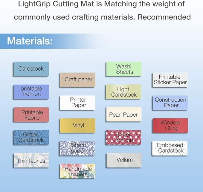 REALIKE 12x12 Cutting Mat for Silhouette Cameo 5/4/3/2/1 (3 Mats - StandardGrip, LightGrip, StrongGrip), Gridded Adhesive Non-Slip Cut Mat for Crafts, Quilting, Sewing, Scrapbooking and All Arts