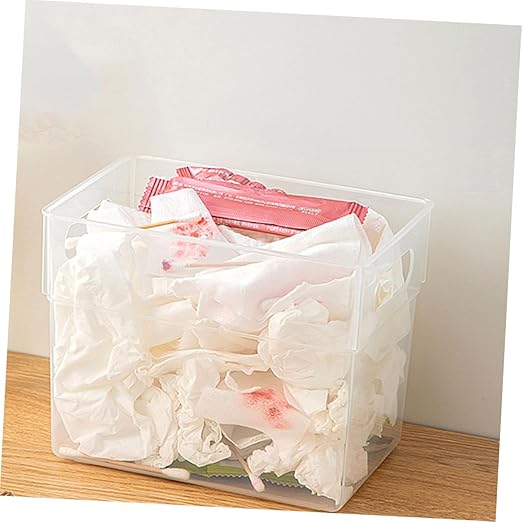 2pcs Desktop Trash Can Storage Basket for Office Bathroom Car Hotel Slim Garbage Container Bin