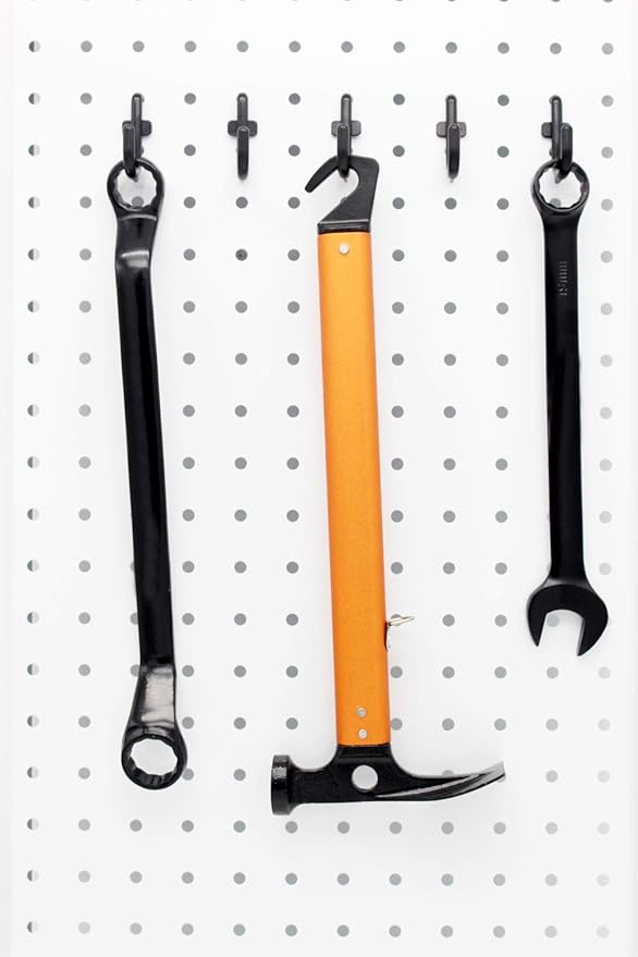 Colorstorm Pegboard Hooks Kit Pegboard J Hook Assortment 100PK Black Peg Hooks