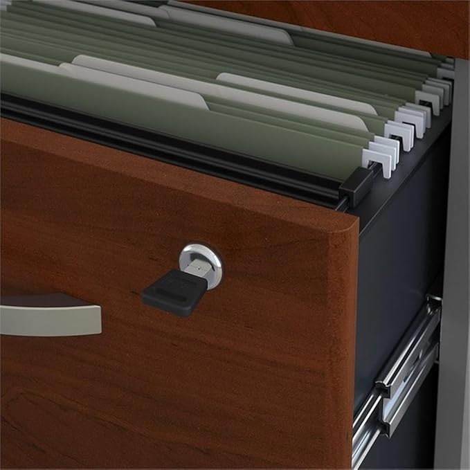 Bush Business Furniture Office 500 36W Storage Cabinet with Doors in Black Walnut - Assembled