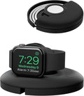 PZOZ Charger Stand for Apple Watch, Portable Charging Station Cable Management Dock Holder Organizer for iWatch Series Ultra/11/10/9/8/SE2/7/6 49mm 46mm 45mm 44mm 42mm Accessories (Black)