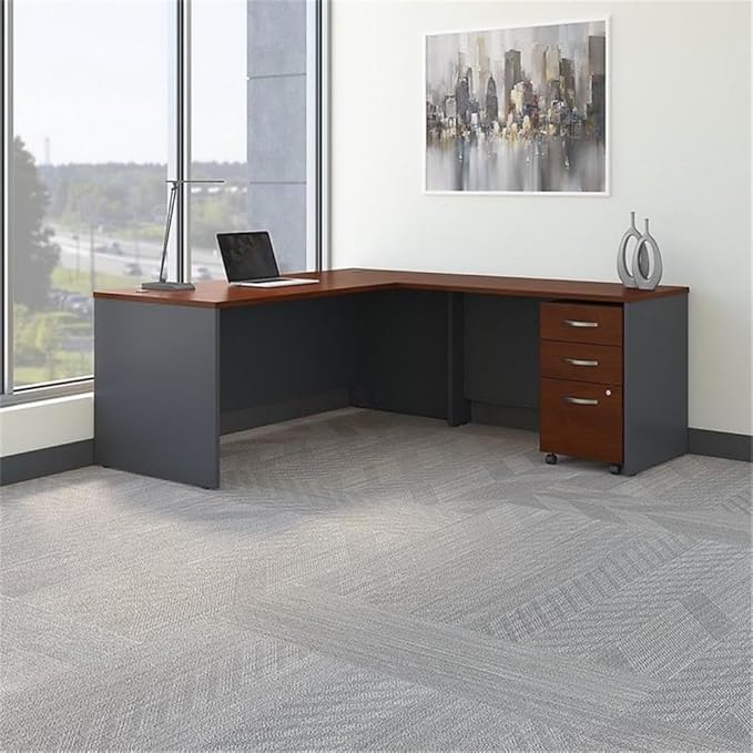 Bush Business Furniture Echo 3 Drawer Mobile File Cabinet in Modern Gray
