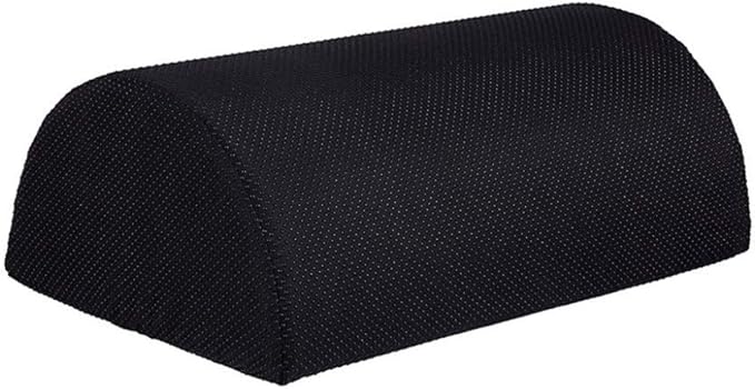 Foot Rest Cushion Under Desk at Office or Home, Ergonomic Memory Foam Footrest for Relieving Foot Sole, Foot Ankle, Shank (Black Non-Slip Cloth)