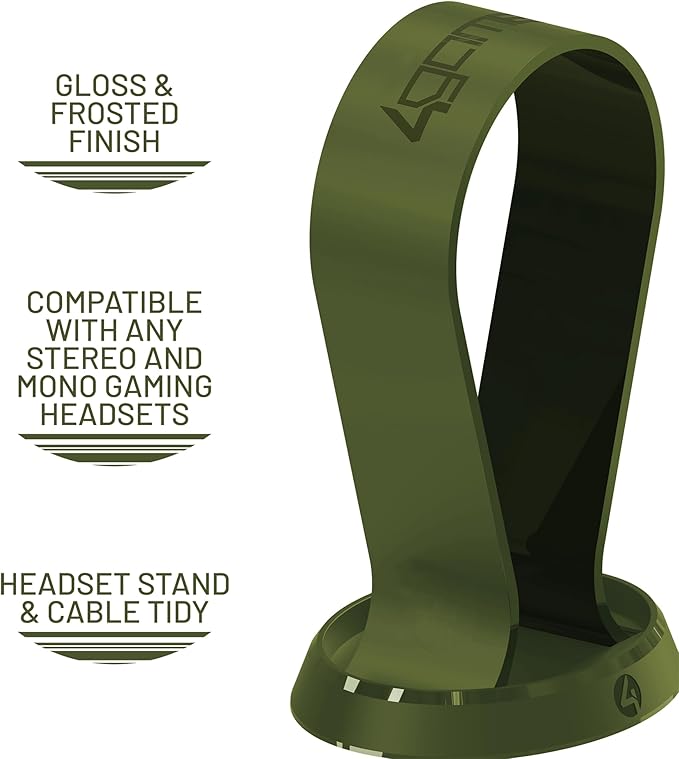 4Gamers Panther Gaming Headset with Stand - Wave Forest, Compatible with PS4, PS5, Xbox, Switch & PC