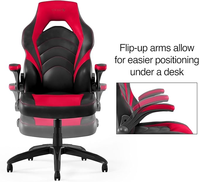 STAPLES Emerge Vortex Gaming Chair, Ergonomic, Adjustable Height, Swivel, Black