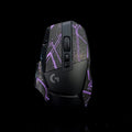 Grip Tape for Logitech G502X Lightspeed Plus- Anti-Slip,Enhanced Control, Sweat Resistance,Improves FPS Gaming Grip & Mouse Protection [Pre-Cut] Black Purple 0.5mm